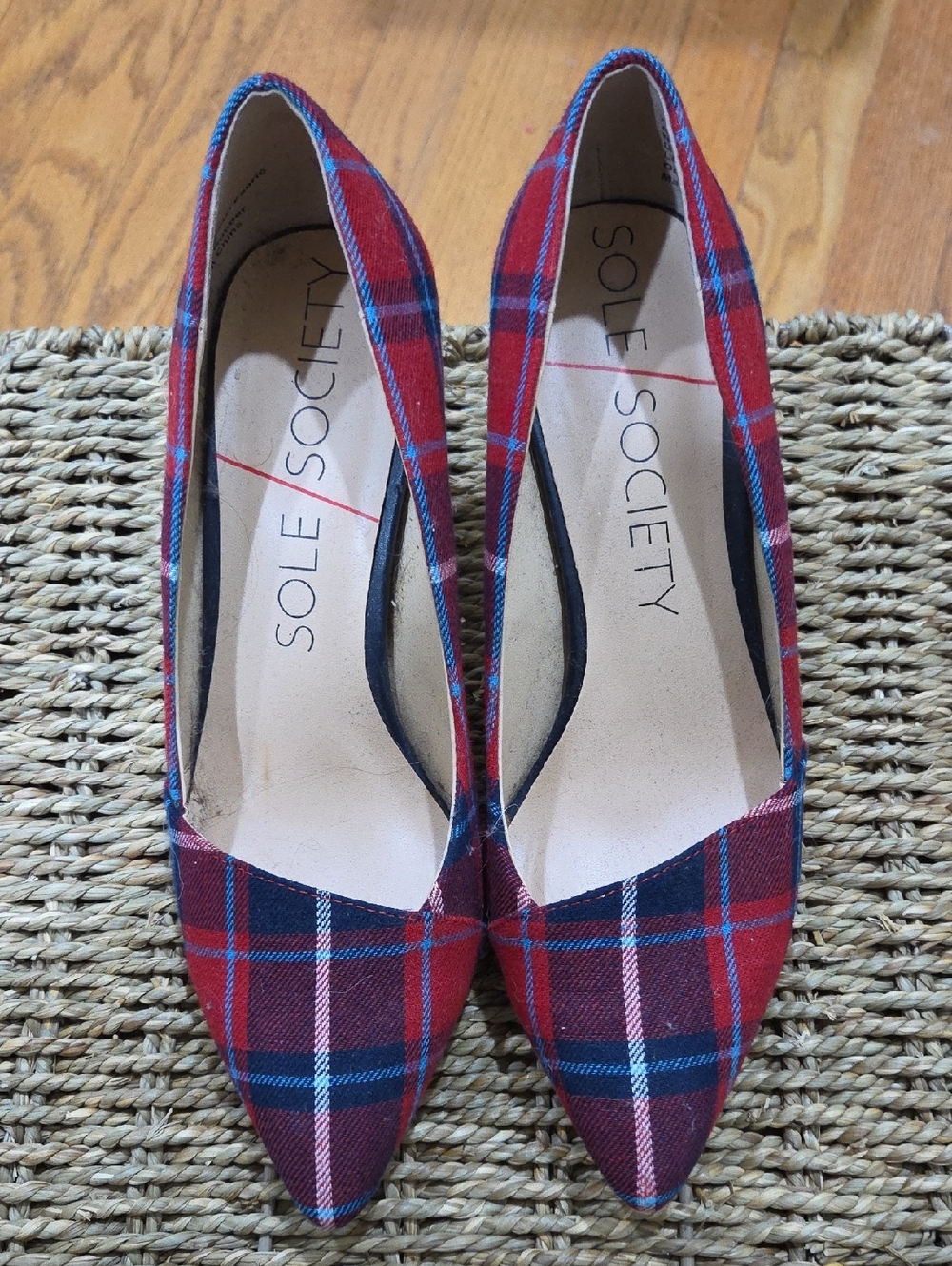 Red Plaid Sole Society Heels.
